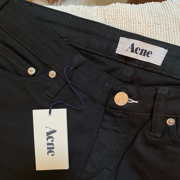 ACNE Kex Wet Black Jeans - NWT - Picture 8 of 9